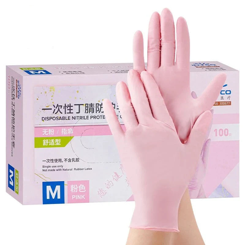Pink Nitrile Gloves